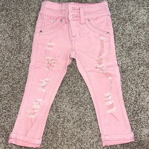 Cutie Patootie Pink distressed jeans